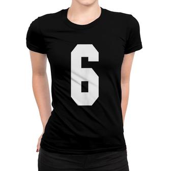 6 Team Sports Jersey Front & Back Number Player Fan Women T-shirt | Mazezy