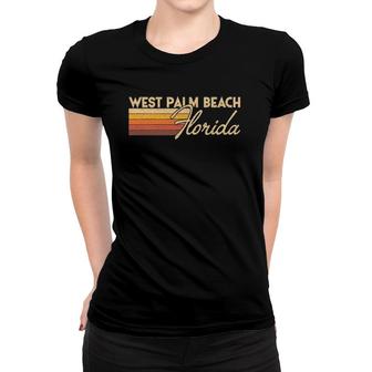 80S Style West Palm Beach Florida Women T-shirt | Mazezy UK