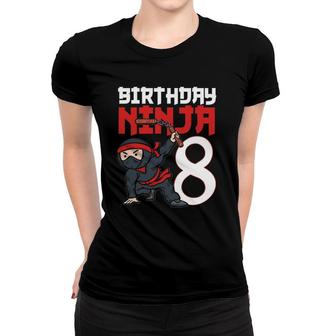 8Th Birthday Ninja I'm 8 Years Old Bday Party Best Boy Women T-shirt | Mazezy AU