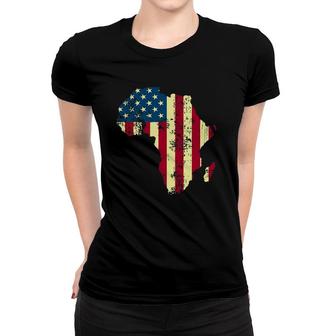 African American Usa Flag Patriotic 4Th Of July Juneteenth Women T-shirt | Mazezy DE