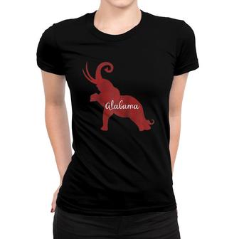 Alabama State Red Elephant Tide Football Distressed Raglan Baseball Tee Women T-shirt | Mazezy CA