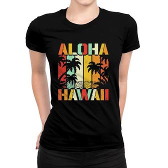 Aloha Hawaii Hawaiian Island Vintage 1980S Retro Style Gifts Women T-shirt | Mazezy