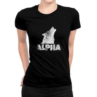 Alpha Lone Wolf Pack Member Wildlife Howling Women T-shirt | Mazezy