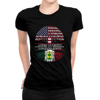 American Grown With Zapopano Roots Zapopan Roots America Women T-shirt | Mazezy
