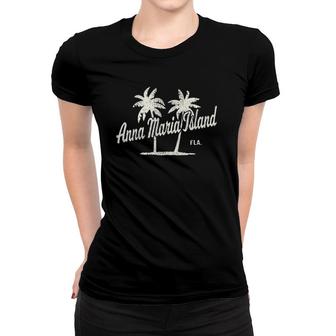 Anna Maria Island Florida Vintage 70S Palm Trees Graphic Women T-shirt | Mazezy