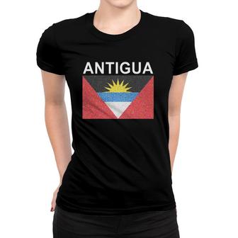 Antigua Flag Artistic Waladli Women T-shirt | Mazezy