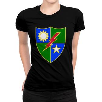 Army Rangers 75Th Regiment Patch Military Veteran Women T-shirt | Mazezy