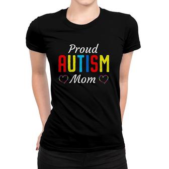 Autism Awareness Proud Autistic Mom Cute Puzzle Piece Mother Women T-shirt | Mazezy