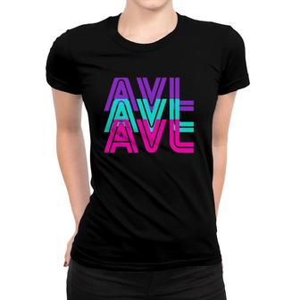 Avl Retro Weird Asheville Nc Souvenirs Blue Ridge Gift Idea Women T-shirt | Mazezy