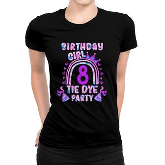 Awesome 8Th Years Old Gift Tie Dye Party Birthday Hippie Women T-shirt | Mazezy