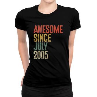 Awesome Since July 2005 Kids Teen 16Th Birthday 16 Years Old Women T-shirt | Mazezy