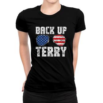 Back Up Terry American Flag Usa 4Th Of July Sunglasses Women T-shirt | Mazezy AU
