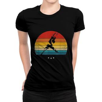 Badminton Funny Retro Silhouette Women T-shirt | Mazezy