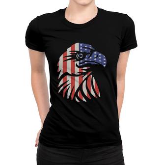 Bald Eagle Bird American Patriotic Usa Flag Wildlife Women T-shirt | Mazezy
