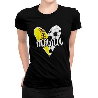 Baller Mama Soccer Softball Player Ball Mom Women T-shirt | Mazezy