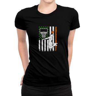 Basketball Flag For Patrick's Day Women T-shirt | Mazezy