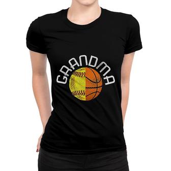 Basketball Softball Funny Grandma Women T-shirt | Mazezy