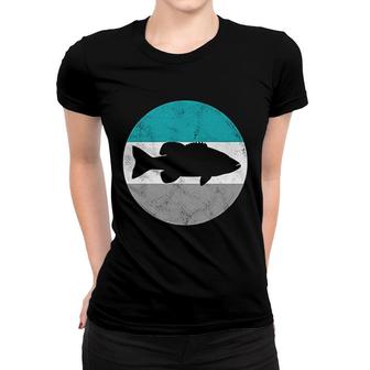 Bass Retro Fish Gift Women T-shirt | Mazezy