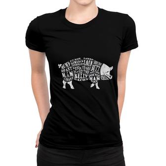 Bbq Pig Cuts Barbecue And Grilling Women T-shirt - Thegiftio UK