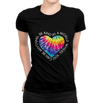 Be Kind Tie Dye Hippie Peace Gift Women T-shirt | Mazezy