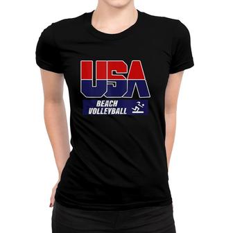Beach Volleyball Usa Tank Top Women T-shirt | Mazezy