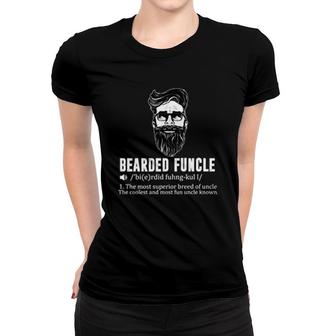 Bearded Funcle Funny Uncle Women T-shirt | Mazezy