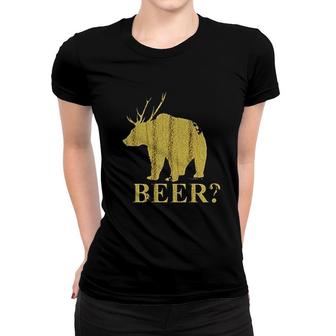 Beer Deer Bear Women T-shirt | Mazezy