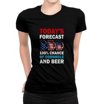 Beer Funny Todays Forecast Women T-shirt | Mazezy