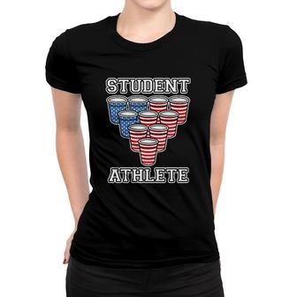 Beer Pong Student Athlete Women T-shirt | Mazezy