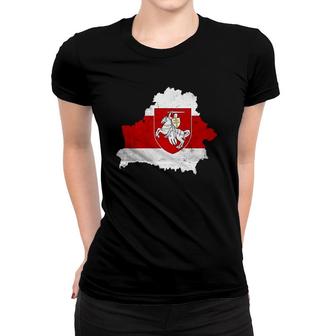 Belarus White Red Pagonya Flag Support Belarus Protesters Women T-shirt | Mazezy