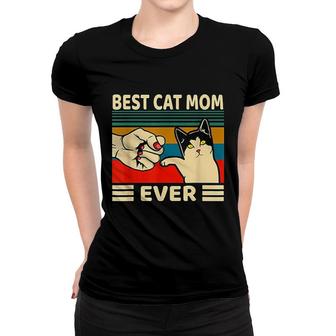 Best Cat Mom Ever Vintage Bump Fit Mothers Day Women T-shirt - Thegiftio