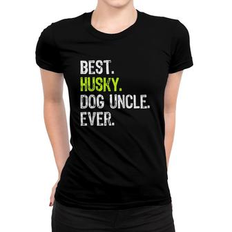 Best Husky Dog Uncle Ever Raglan Baseball Tee Women T-shirt | Mazezy