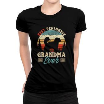 Best Pekingese Grandma Ever Dog Lover Gift Women T-shirt | Mazezy