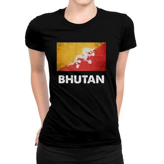 Bhutan Flag Bhutanese Pride Women T-shirt | Mazezy