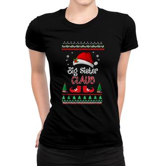 Big Sister Claus Pajamas Family Matching Christmas Women T-shirt | Mazezy