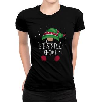 Big Sister Gnome Family Matching Pajamas Christmas Gift Women T-shirt | Mazezy