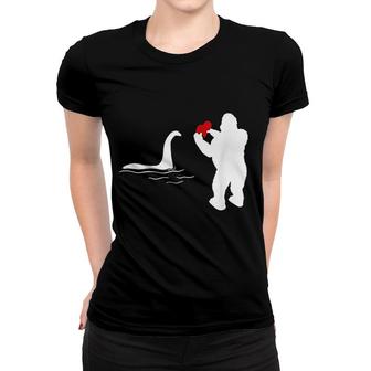 Bigfoot And Nessie Love Women T-shirt | Mazezy