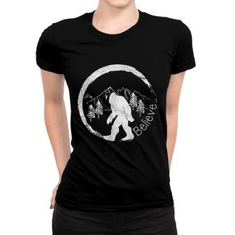 Bigfoot Sasquatch Believe Women T-shirt | Mazezy