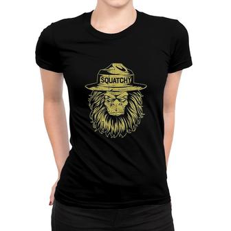 Bigfoot Squatchy Sasquatch Hat Smokey Retro Vintage Bear Women T-shirt - Thegiftio UK