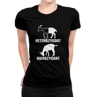 Biology Science Funny Heterozygoat Homozygoat Women T-shirt | Mazezy