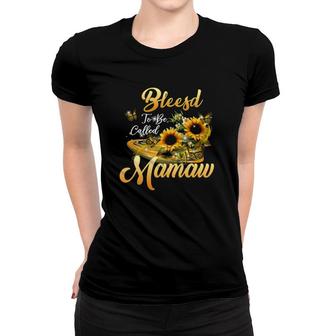 Blessed To Be Called Mamaw Sunflower Grandma Women T-shirt | Mazezy UK