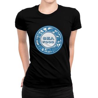 Blue Crab Design Sea Food Women T-shirt | Mazezy