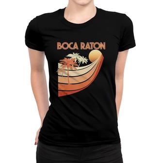 Boca Raton Retro Graphics 80S Style Fashion Apparel Tank Top Women T-shirt | Mazezy