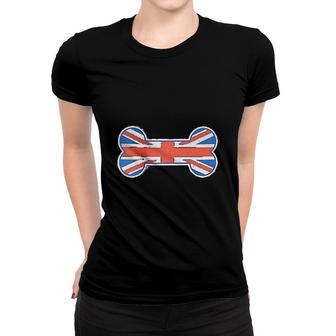 Bone Shaped United Kingdom Union Jack Flag Women T-shirt | Mazezy