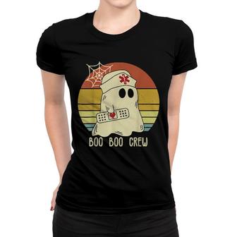 Boo Boo Crew Nurse Ghost Halloween Nurse Women T-shirt | Mazezy