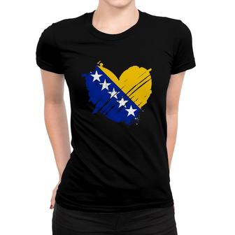 Bosnia And Herzegovina Flag I Love Bosnian Dna Gift Bosnians Women T-shirt | Mazezy