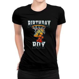 Boy 4 Years Old Birthday Gifts Basketball Person Women T-shirt | Mazezy