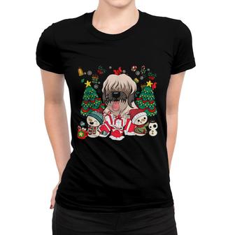 Briard Christmas Dog Women T-shirt | Mazezy