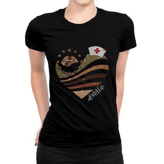 Brown Heart Cna Women T-shirt | Mazezy