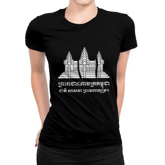 Cambodian Flag With Motto Women T-shirt | Mazezy
